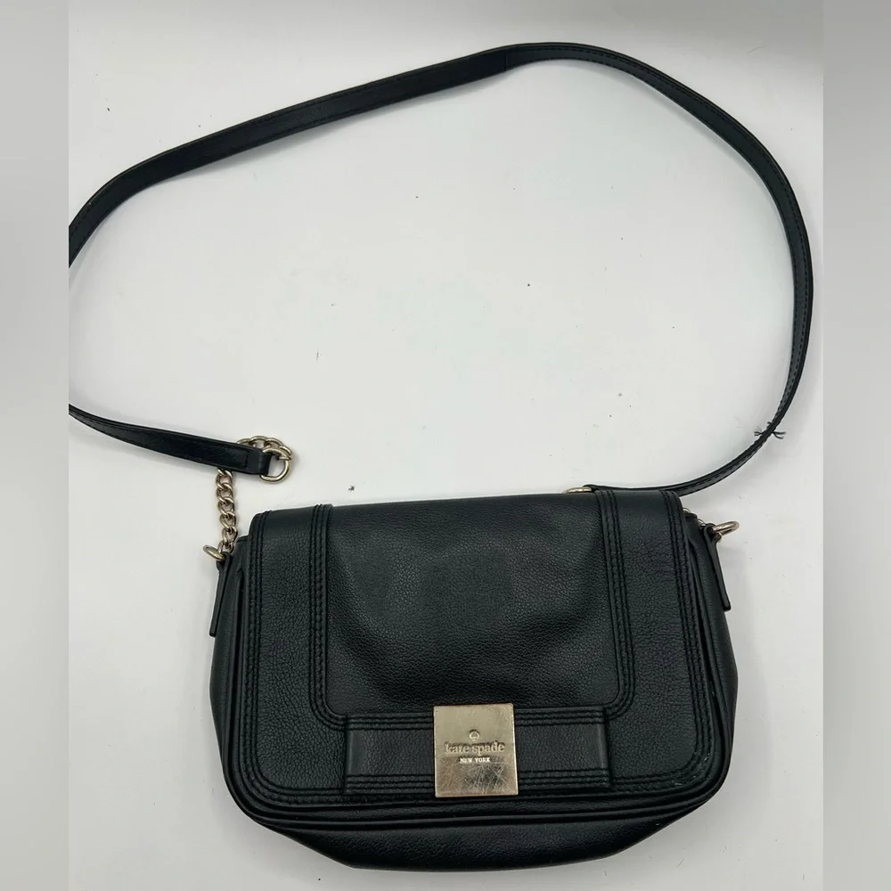 Kate Spade Black Goat Leather Purae